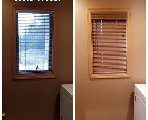 Replace Aluminum Blinds with Wood Blinds