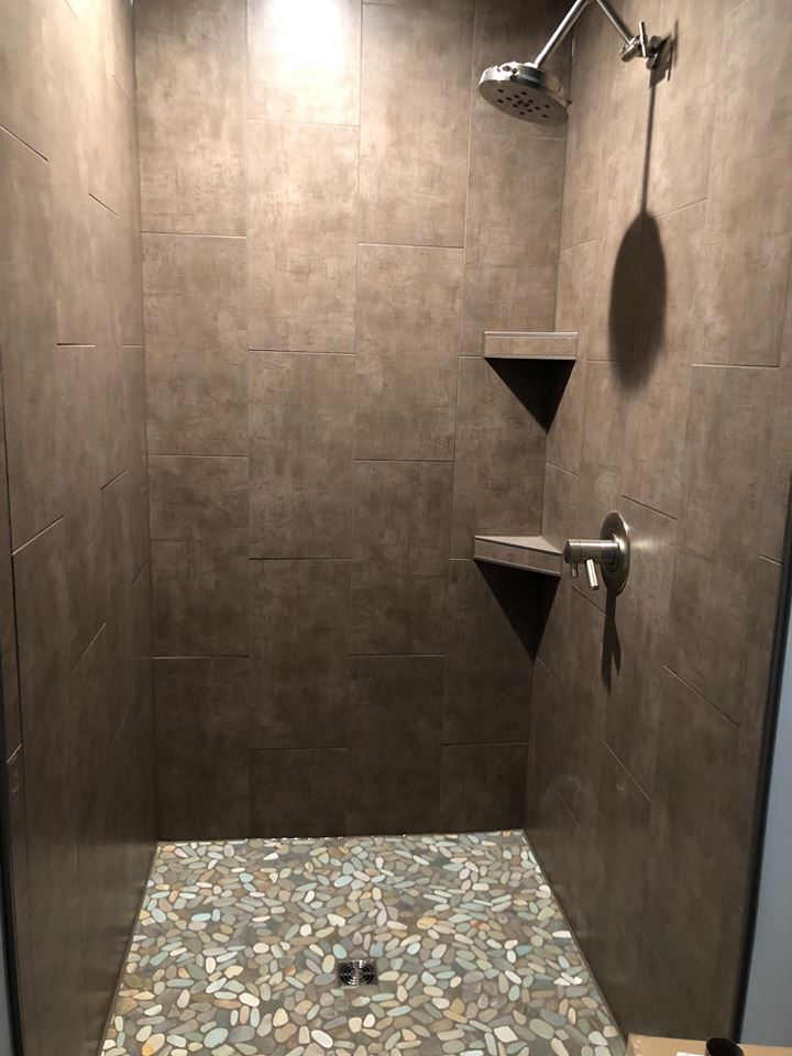 Brown Shower Tile : 23 Brown Tile Design Ideas For Your Kitchen Bath