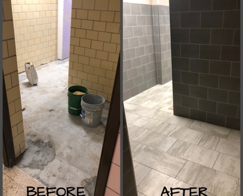 Before & After of Yankton Middle School Work