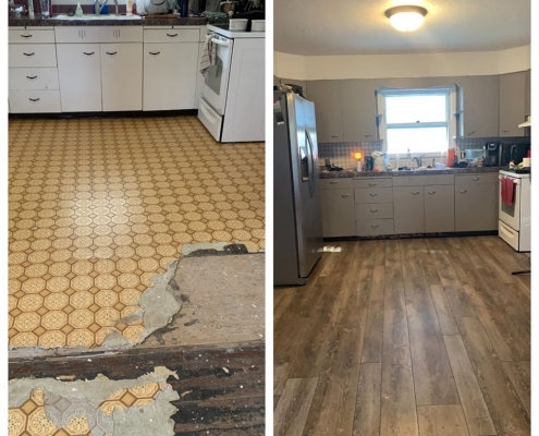 Before & After Kitchen Flooring