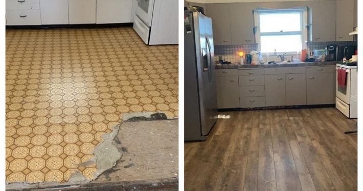 Before & After Kitchen Flooring
